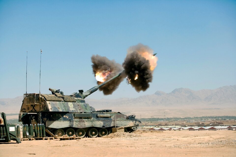 The Panter howitzer 155 mm/52-calibre towed howitzer gun