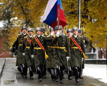 Russian honour guard perform photo