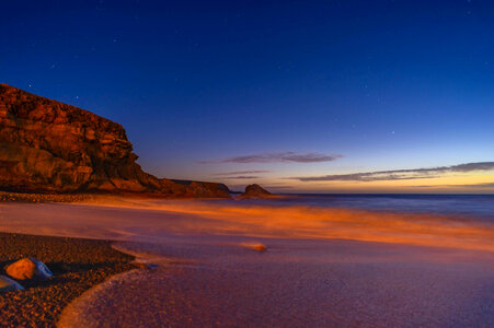 Volcanic beach in Ajuy on Fuerteventura Island, Canary Islands, S