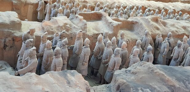 The Terracotta Army in the museum of Qin Shi Huangs tomb