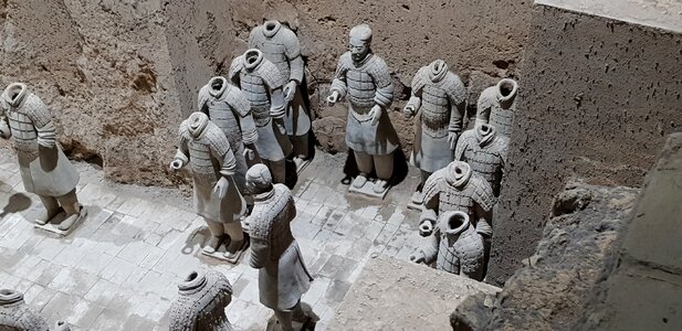 The Terracotta Army in the museum of Qin Shi Huangs tomb