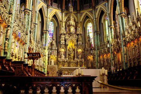 Interior of Notre-Dame Cathedral Basilica, Ottawa, Ontario,Canada photo