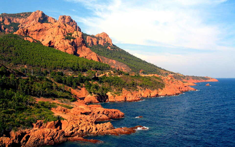 Cote d Azur mediterranean coast, France