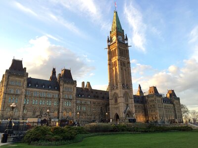The Center Block and the Peace Tower in Parliament Hill, Ottawa photo