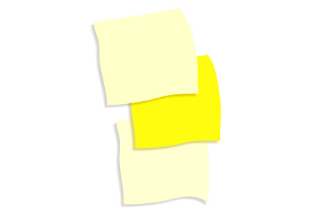 yellow stick notes, vector illustration photo