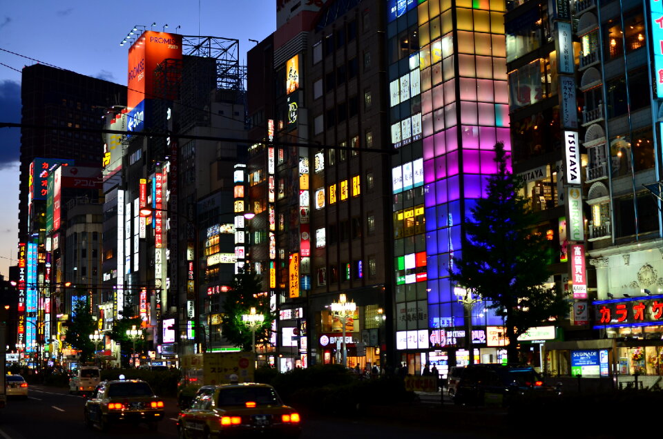 Shinjuku's Kabuki-cho district in Tokyo, Japan