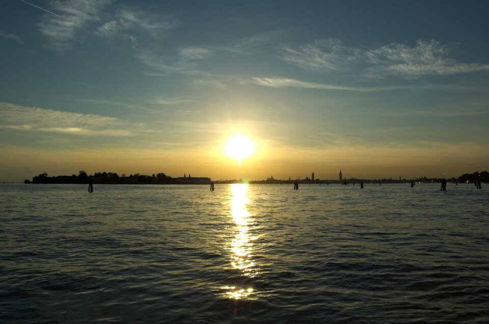 Giudecca Lido area with the background. Venice