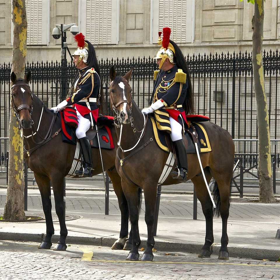 Military guards outside