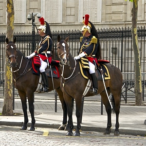 Military guards outside