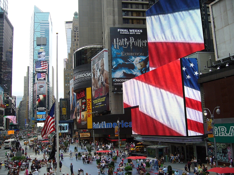In new york city times square boost
