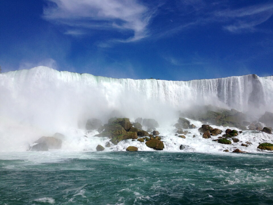 spectacular rainbow in the mist of Niagara Fall photo