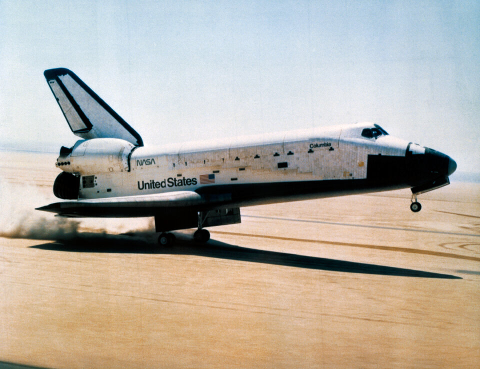 Landing of First Space Shuttle Mission