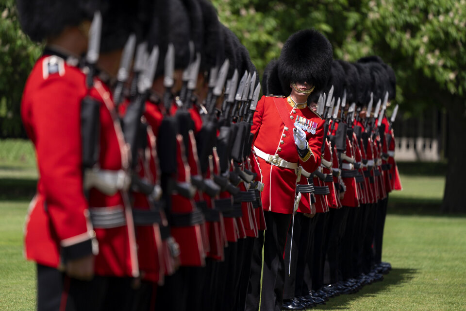 The Grenadier Guards at the palace in London