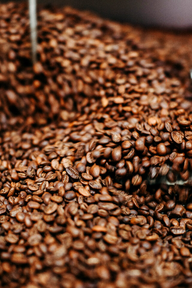 Roasted coffee beans background