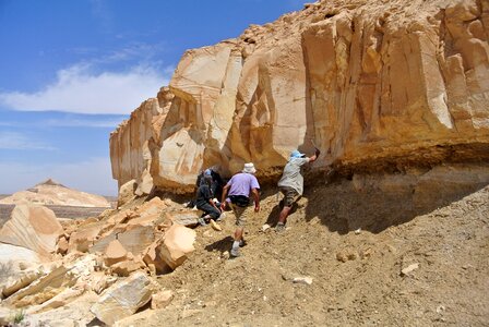 Solomons pillars in Timna Park, Israel photo