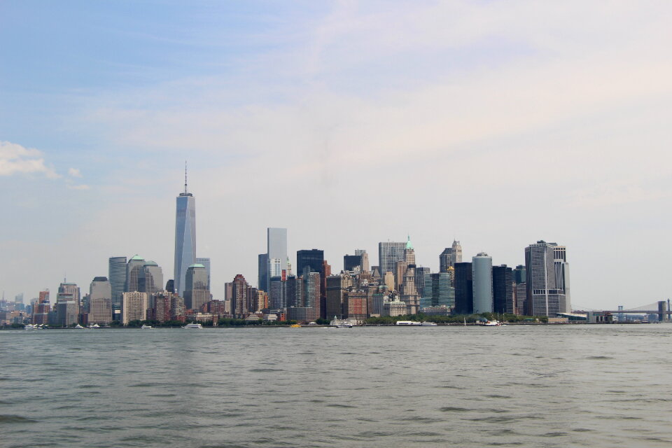 New York City panorama with Manhattan Skyline over Hudson River photo