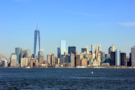 New York City panorama with Manhattan Skyline over Hudson River photo