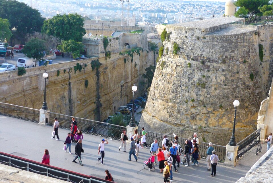 typical watchtower of town fortifications La Valletta, Malta