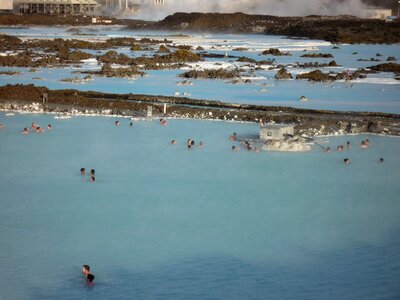 People bathing in The Blue Lagoon photo