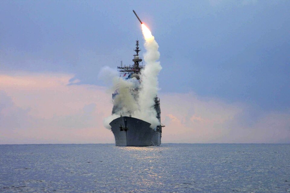 A Tomahawk Land Attack Missile is launched