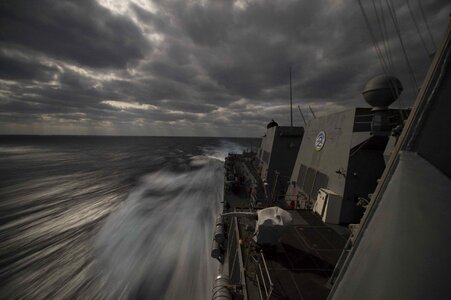 The Arleigh Burke-class guided-missile destroyer