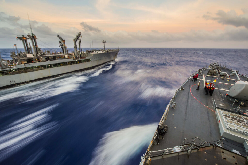 The Arleigh Burke-class guided-missile destroyer