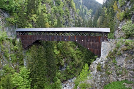 Punt Russein bridge in Disentis Switzerland