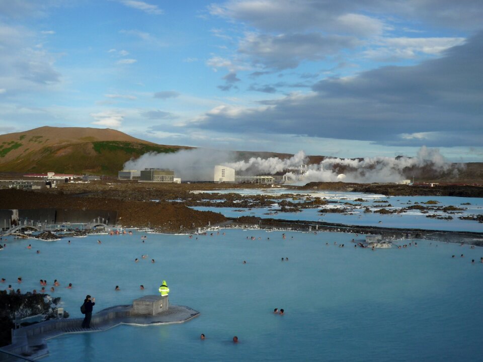 People bathing in The Blue Lagoon