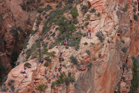 Path to Angels Landing in Zion national park photo