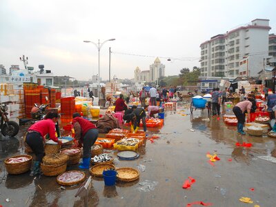 fish market at Haikou New Port, Haikou, Hainan, China photo