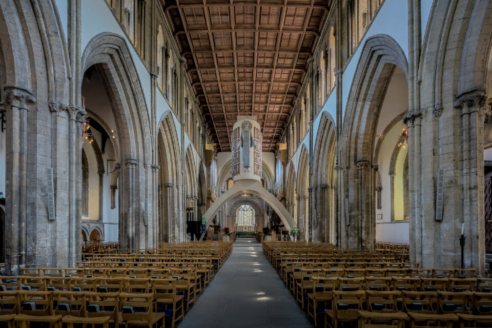 Interior of Llandaff Cathedral, Wales, UK photo