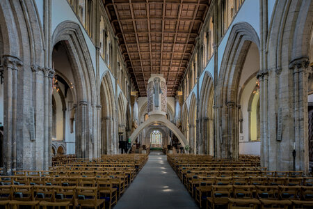 Interior of Llandaff Cathedral, Wales, UK photo