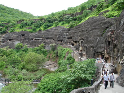 Ajanta Caves near Aurangabad, India.