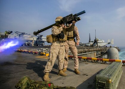 U.S. Marines assigned to Low Altitude Air Defense Platoon photo