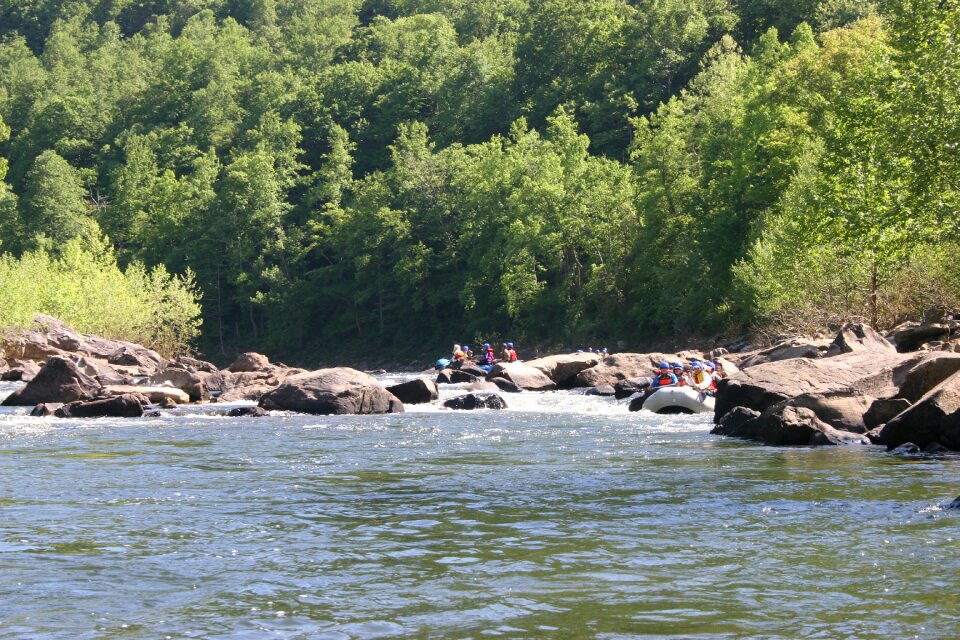 White water rafting on the rapids of river