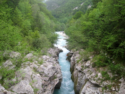 Emerald Soca River, Slovenia, Europe photo