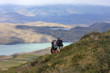 Hikers in Patagonia photo