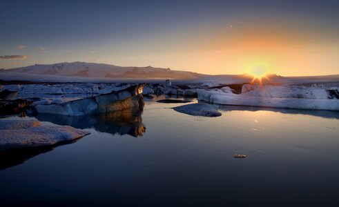 Beautiful Landscape spring panorama at sunset