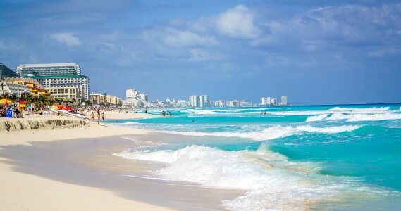 Cancun beach panorama, Mexico photo