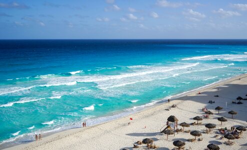 Cancun beach panorama, Mexico photo