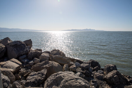 Sunset at the Great Salt Lake, Utah, USA. photo