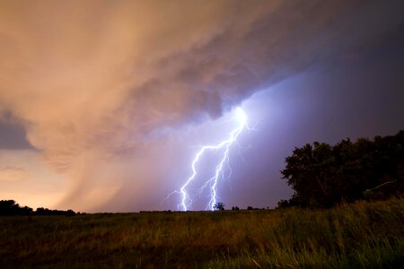 Thunderstorm and lightning