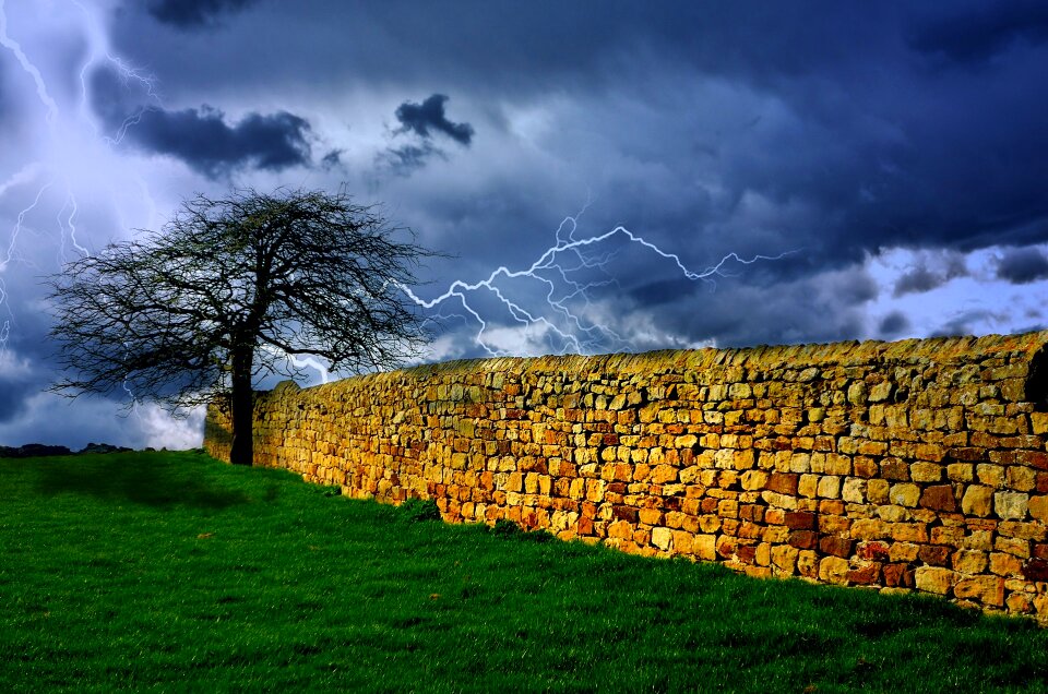 A dramatic thunderstorm sky view