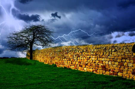 A dramatic thunderstorm sky view
