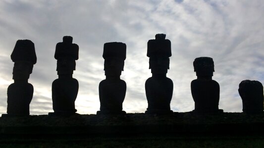 Sunrise at Ahu Tongariki Easter island, Chile