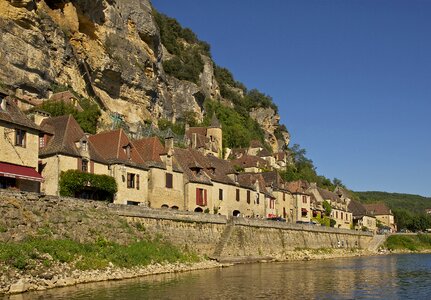 beautiful village of La roque gageac dordogne perigord France photo