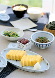 Japanese food, skewed Scallop Hotate Kaibashira photo