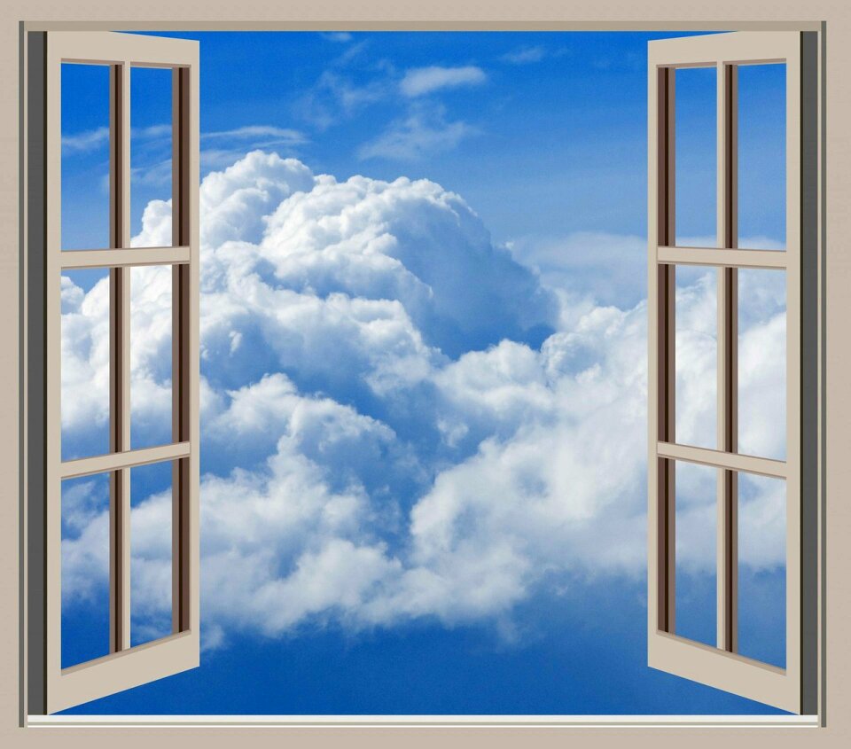 Open Seen Through Window