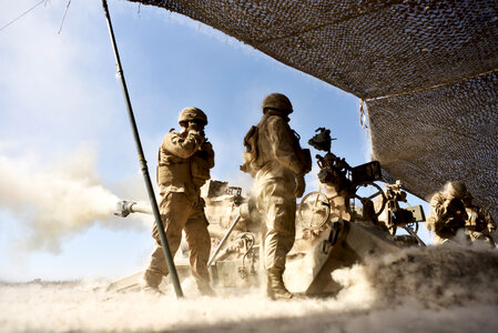 Marine Division, fire an M777 Howitzer photo