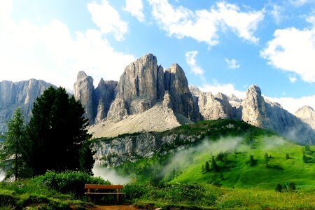 Peaks of the Odle-Geisler group in the South Tyrol, Italy. photo